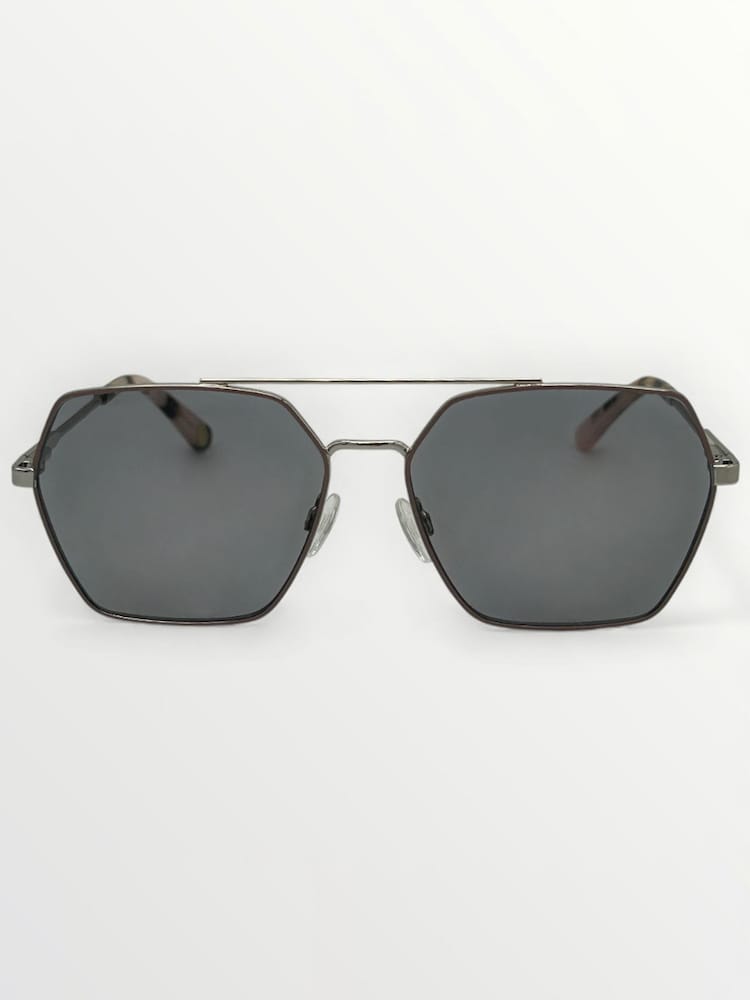 Laura Ashley Silver Rectangular Sunglasses - Image 2 of 5 Laura Ashley Silver Rectangular Sunglasses - Image 2 of 5