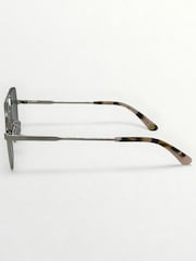 Laura Ashley Silver Rectangular Sunglasses - Image 4 of 5