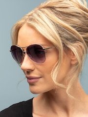 Auksas - Laura Ashley Aviator Style Sunglasses - 1 paveikslėlis iš 4