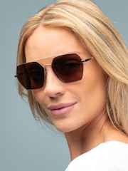 Laura Ashley Black Rectangular Sunglasses - Image 1 of 5