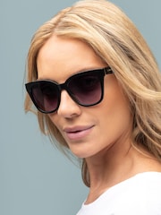 Laura Ashley Black Oversized Sunglasses - Image 1 of 5