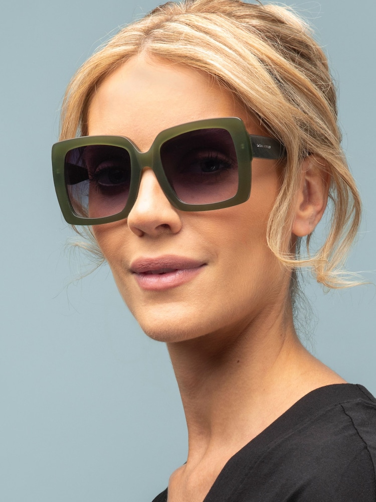 Zelená - Laura Ashley Oversized Square Sunglasses - Obrázek 1 z 5