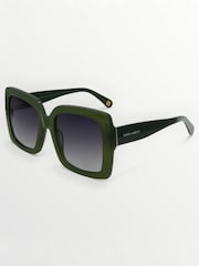 Zelená - Laura Ashley Oversized Square Sunglasses - Obrázek 3 z 5