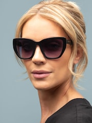 Černý - Laura Ashley New Geometric Sunglasses - Obrázek 1 z 5
