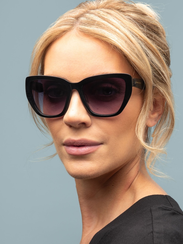 Černý - Laura Ashley New Geometric Sunglasses - Obrázek 1 z 5