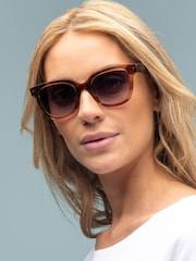 Laura Ashley Brown Round Sunglasses - Image 1 of 5