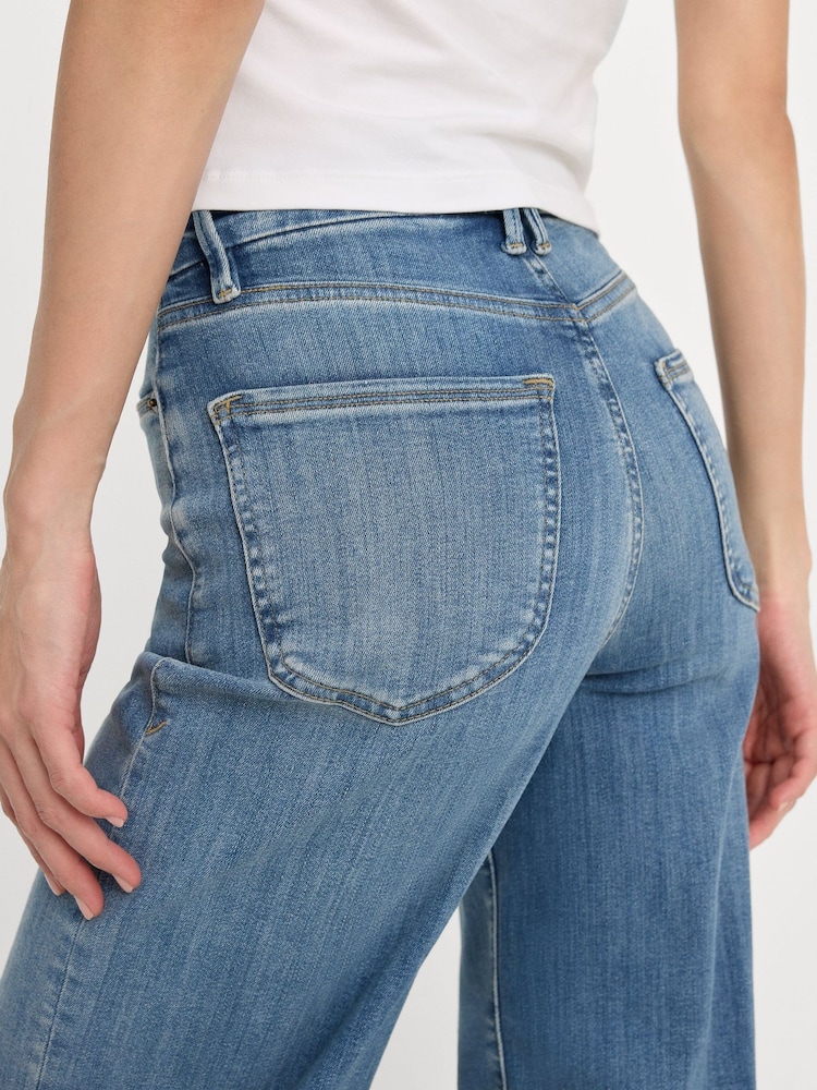 Good American Good Waist Palazzo Jeans - 3şəkildən 3 şəkil