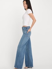 Good American Blue Good Waist Palazzo Jeans - Image 4 of 6