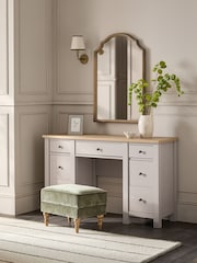 Stone Malvern Console 7 Drawer Dressing Table - Image 2 of 8