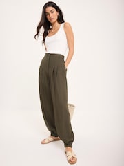 Mint Velvet Green Soft Balloon Trousers - Image 2 of 8