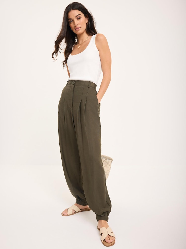 Mint Velvet Green Soft Balloon Trousers - Image 2 of 8