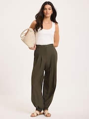 Mint Velvet Green Soft Balloon Trousers - Image 3 of 8