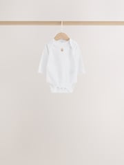 White Mini Safari Animals Long Sleeve Baby Bodysuits 5 Pack - Image 3 of 11