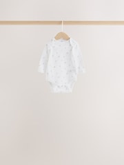 White Mini Safari Animals Long Sleeve Baby Bodysuits 5 Pack - Image 5 of 11