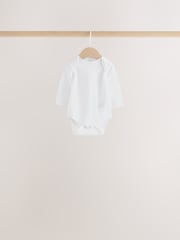 White Mini Safari Animals Long Sleeve Baby Bodysuits 5 Pack - Image 6 of 11