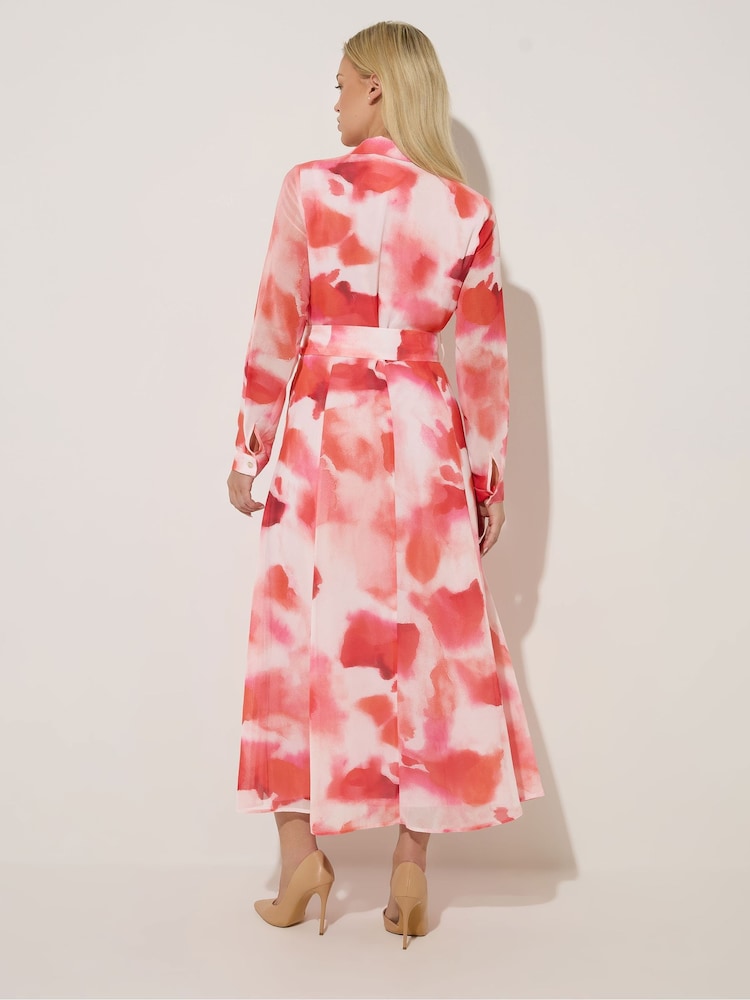 Star by Julien MacDonald Pink Printed Shirt Dress - Image 2 of 5 Star by Julien MacDonald Pink Printed Shirt Dress - Image 2 of 5