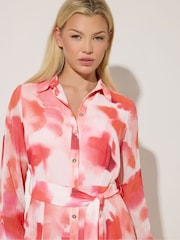 Star by Julien MacDonald Pink Printed Shirt Dress - Image 3 of 5