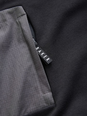 Baker by Ted Baker Black/Grey Oversized Blue Funnel Neck Hoodie and Joggers Set - Image 4 of 7