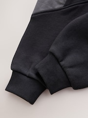 Baker by Ted Baker Black/Grey Oversized Blue Funnel Neck Hoodie and Joggers Set - Image 5 of 7