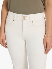 NYDJ White Bailey Relaxed Straight Crop Jeans In Cool Embrace® Denim With High Rise And Roll Cuffs - Image 5 of 5