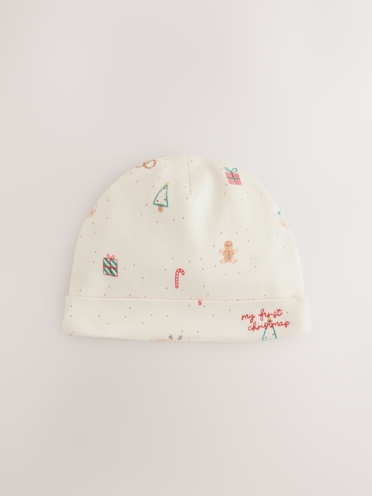 White/Red My First Christmas Baby Hat & Bib Set (0-12mths) - Image 2 of 6 White/Red My First Christmas Baby Hat & Bib Set (0-12mths) - Image 2 of 6