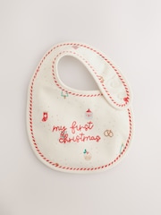 White/Red My First Christmas Baby Hat & Bib Set (0-12mths) - Image 3 of 6