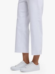 Белый - NYDJ Coco Relaxed Wide Leg Crop Jeans With High Rise And Frayed Hems - Изображение 5 5