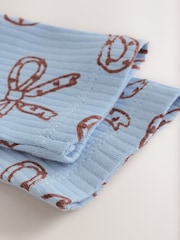 Blue/Brown Heart Long Sleeve Baby Bodysuits 5 Pack - Image 12 of 13