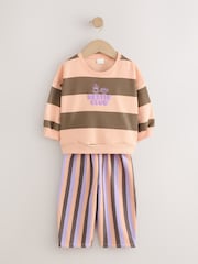 Pink/Purple Sweatshirt and Barrel Trousers Set 2 Pack (3mths-7yrs) - Image 3 of 8