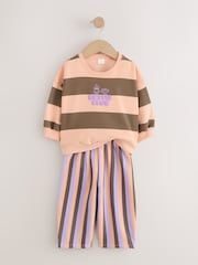 Pink/Purple Sweatshirt and Barrel Trousers Set 2 Pack (3mths-7yrs) - Image 5 of 8