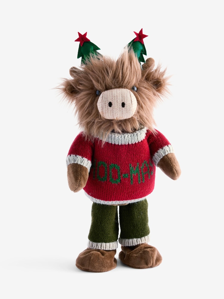 Red Dancing Hamish Musical Plush Ornament - Image 1 of 1 Red Dancing Hamish Musical Plush Ornament - Image 1 of 1