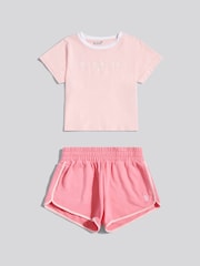 U.S. Polo Assn. Pink Script Graphic T-Shirt & Sweat Shorts Set - Image 5 of 7
