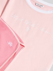 U.S. Polo Assn. Pink Script Graphic T-Shirt & Sweat Shorts Set - Image 7 of 7