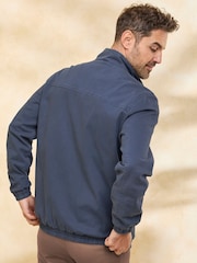 Cotton Traders Blue Washed Twill Harrington Jacket - Image 2 of 5