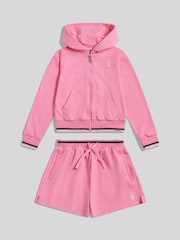 U.S. Polo Assn Pink Zip Hoodie & Shorts Set - Image 1 of 3