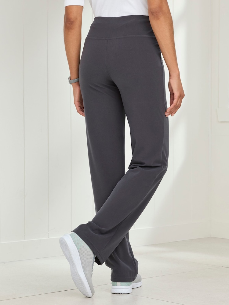 Cotton Traders Grey Soft Touch Stretch Yoga Trousers - Image 2 of 3