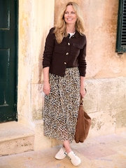 Cotton Traders Brown Collared Cardigan - Image 3 of 4