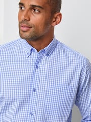 Cotton Traders Blue Long Sleeve Classic Poplin Shirt - Image 4 of 4