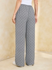 Cotton Traders Blue Printed Pull On Trousers - Image 2 of 3
