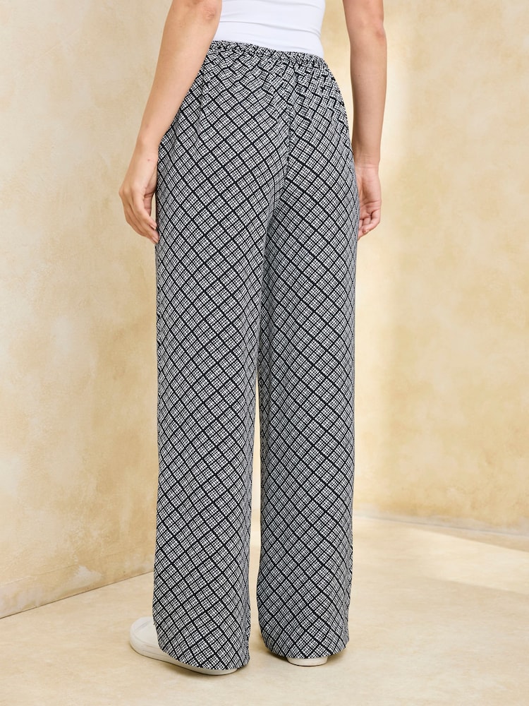 Cotton Traders Blue Printed Pull On Trousers - Image 2 of 3