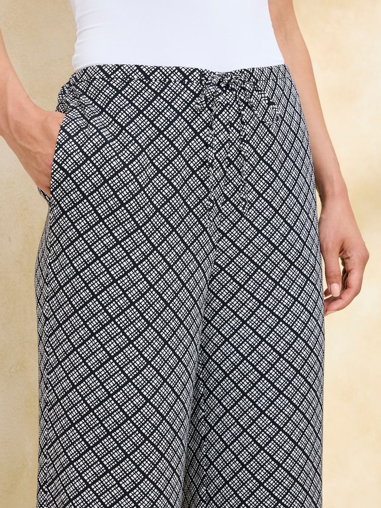 Cotton Traders Blue Printed Pull On Trousers - Image 3 of 3