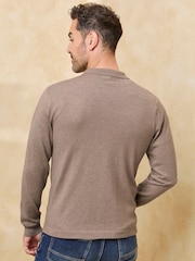 Cotton Traders Grey Luxury Merino Zip Through Cardigan - Image 2 of 4