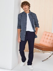 Cotton Traders Blue Signature Long Sleeve Textured Shirt - Image 2 of 3