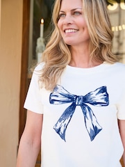 Cotton Traders Cream Print Short Sleeve T Shirt - Image 2 of 4