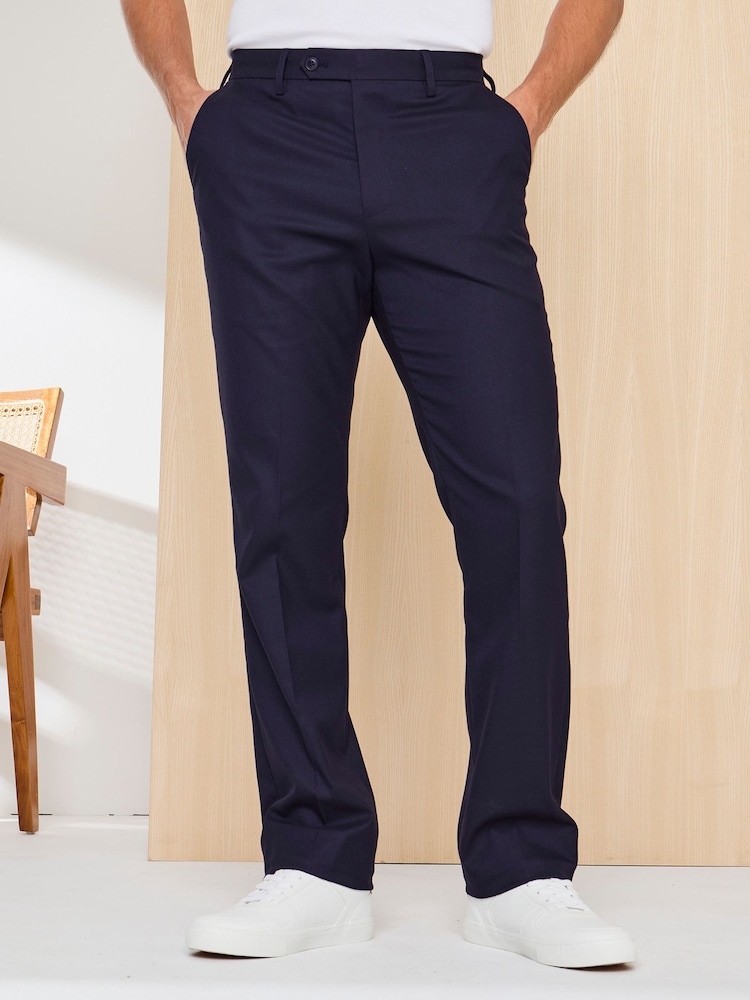 Cotton Traders Blue Signature Smart Twill Stretch Trousers - Image 1 of 4 Cotton Traders Blue Signature Smart Twill Stretch Trousers - Image 1 of 4