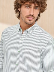 Cotton Traders Green Signature Long Sleeve Oxford Shirt - Image 3 of 4