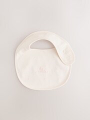 Ecru/Pink Cloud Baby Bibs 5 Pack - Image 4 of 8