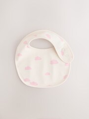 Ecru/Pink Cloud Baby Bibs 5 Pack - Image 6 of 8