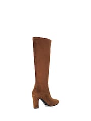 Dune London Brown Simple Knee High Boots - Image 3 of 5