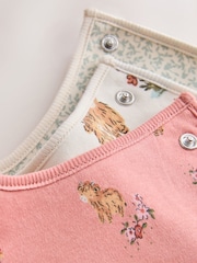 Pink/Green Hamish Baby Bibs 3 Pack - Image 5 of 6